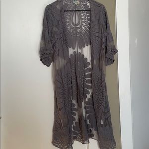 Grey Womens Kimono Never Worn
